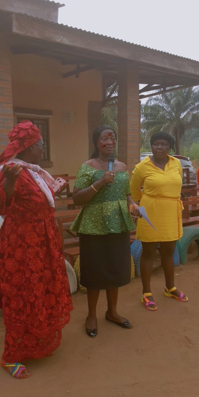 Volunteers at the school in Sierra Leone